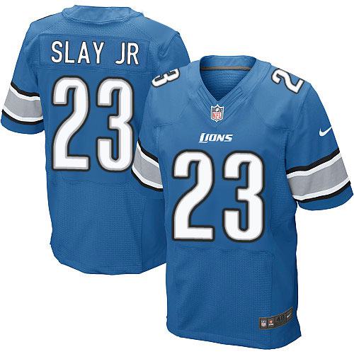 Nike Lions 23 Darius Slay Jr Blue Team Color Mens Stitched Nfl Elite Jersey