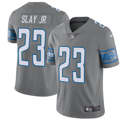 Nike Lions 23 Darius Slay Jr Gray Mens Stitched Nfl Limited Rush Jersey