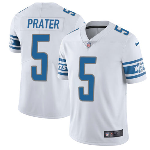 Nike Lions 5 Matt Prater White Mens Stitched Nfl Limited Jersey