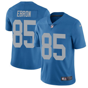Nike Lions 85 Eric Ebron Blue Throwback Mens Stitched Nfl Limited Jersey