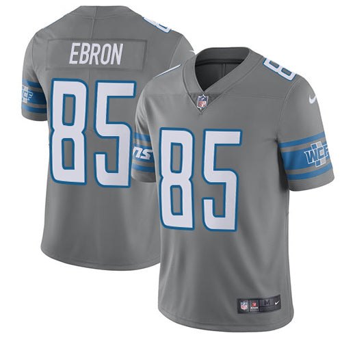 Nike Lions 85 Eric Ebron Gray Mens Stitched Nfl Limited Rush Jersey