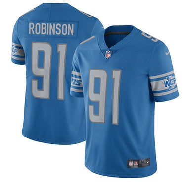 Nike Lions 91 Ashawn Robinson Blue Team Color Mens Stitched Nfl Limited Jersey