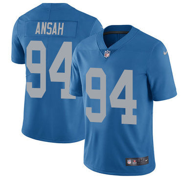 Nike Lions 94 Ziggy Ansah Blue Throwback Mens Stitched Nfl Limited Jersey