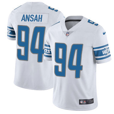 Nike Lions 94 Ziggy Ansah White Mens Stitched Nfl Limited Jersey
