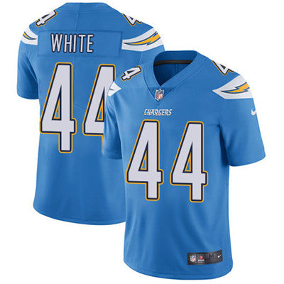 Nike Los Angeles Chargers 44 Kyzir White Electric Blue Alternate Mens Stitched Nfl Vapor Untouchable Limited Jersey
