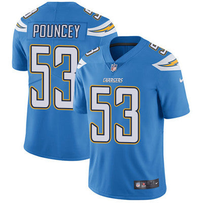 Nike Los Angeles Chargers 53 Mike Pouncey Electric Blue Alternate Mens Stitched Nfl Vapor Untouchable Limited Jersey