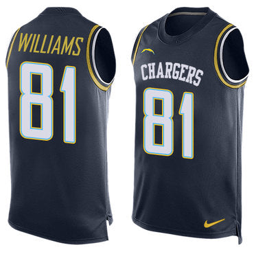 Nike Los Angeles Chargers 81 Mike Williams Navy Blue Team Color Mens Stitched Nfl Limited Tank Top Jersey