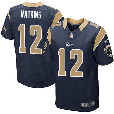 Nike Los Angeles Rams 12 Sammy Watkins Navy Blue Team Color Mens Stitched Nfl Elite Jersey