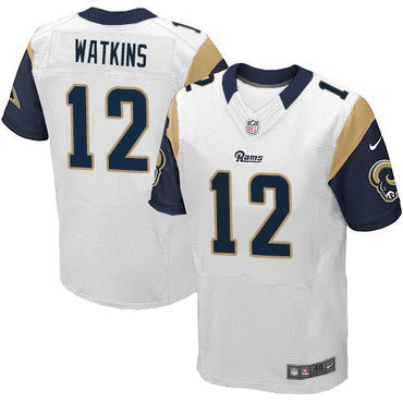 Nike Los Angeles Rams 12 Sammy Watkins White Mens Stitched Nfl Elite Jersey