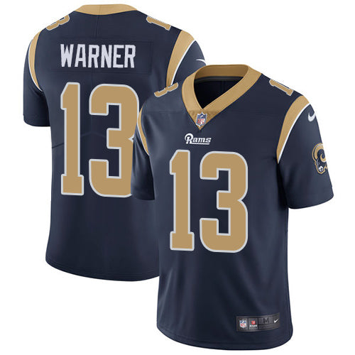 Nike Los Angeles Rams 13 Kurt Warner Navy Blue Team Color Mens Stitched Nfl Vapor Untouchable Limited Jersey