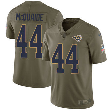 Nike Los Angeles Rams 44 Jacob Mcquaide Olive Mens Stitched Nfl Limited 2017 Salute To Service Jersey