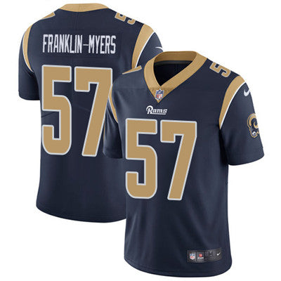Nike Los Angeles Rams 57 John Franklin myers Navy Blue Team Color Mens Stitched Nfl Vapor Untouchable Limited Jersey