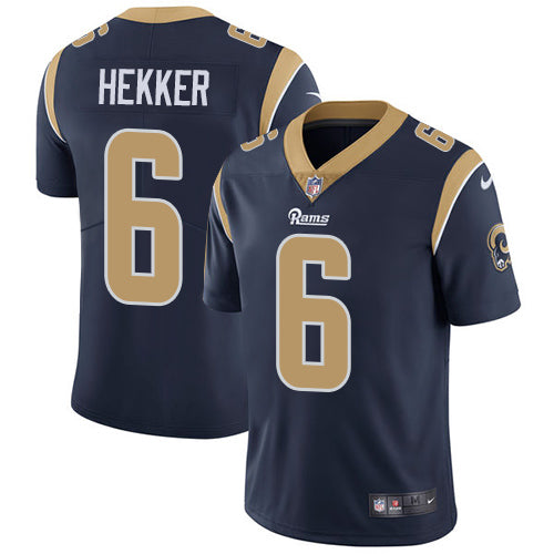 Nike Los Angeles Rams 6 Johnny Hekker Navy Blue Team Color Mens Stitched Nfl Vapor Untouchable Limited Jersey