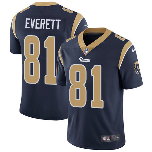 Nike Los Angeles Rams 81 Gerald Everett Navy Blue Team Color Mens Stitched Nfl Vapor Untouchable Limited Jersey