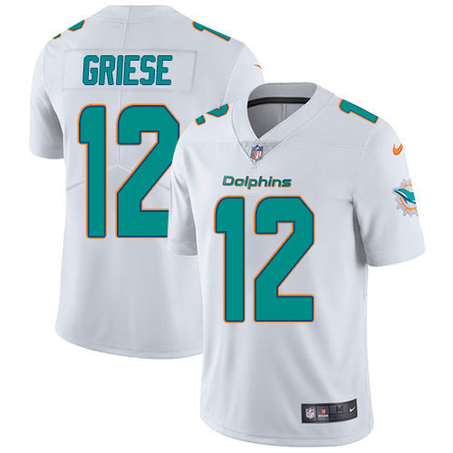 Nike Miami Dolphins 12 Bob Griese White Mens Stitched Nfl Vapor Untouchable Limited Jersey