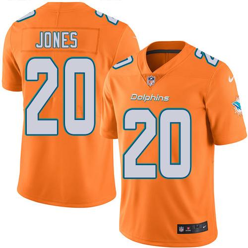 Nike Miami Dolphins 20 Reshad Jones Orange Mens Stitched Nfl Limited Rush Jersey
