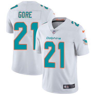 Nike Miami Dolphins 21 Frank Gore White Mens Stitched Nfl Vapor Untouchable Limited Jersey