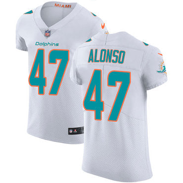Nike Miami Dolphins 47 Kiko Alonso White Mens Stitched Nfl Vapor Untouchable Elite Jersey