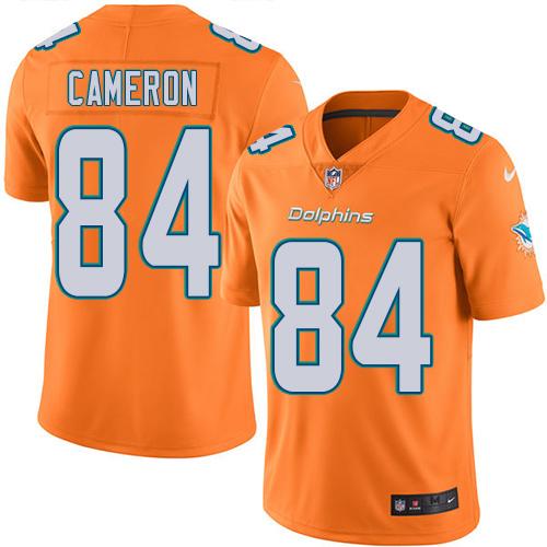 Nike Miami Dolphins 84 Jordan Cameron Orange Mens Stitched Nfl Limited Rush Jersey