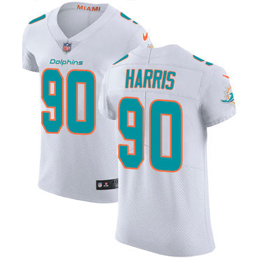 Nike Miami Dolphins 90 Charles Harris White Mens Stitched Nfl Vapor Untouchable Elite Jersey