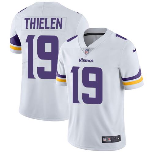 Nike Minnesota Vikings 19 Adam Thielen White Mens Stitched Nfl Vapor Untouchable Limited Jersey