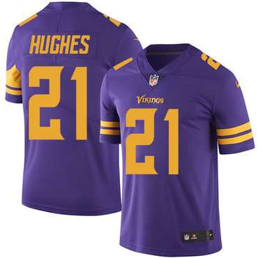 Nike Minnesota Vikings 21 Mike Hughes Purple Mens Stitched Nfl Limited Rush Jersey