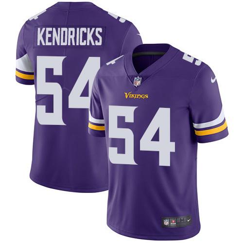 Nike Minnesota Vikings 54 Eric Kendricks Purple Team Color Mens Stitched Nfl Vapor Untouchable Limited Jersey