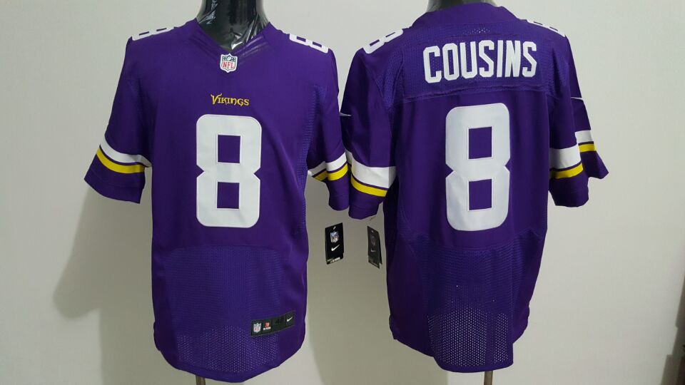 Nike Minnesota Vikings 8 Kirk Cousins Purple Team Color Mens Stitched Nfl Elite Jersey