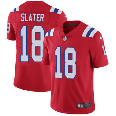 Nike New England Patriots 18 Matt Slater Red Alternate Mens Stitched Nfl Vapor Untouchable Limited Jersey