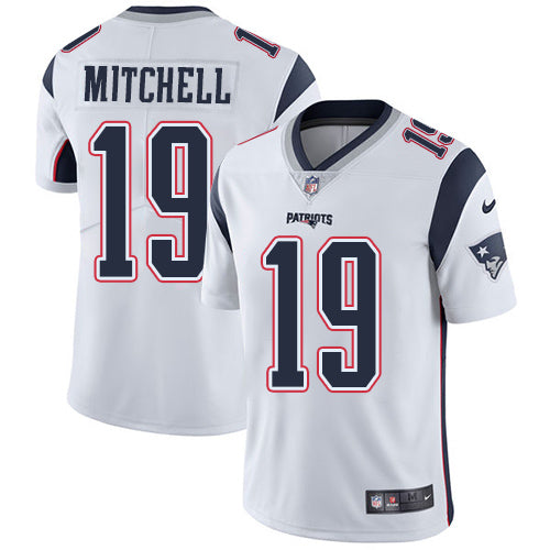 Nike New England Patriots 19 Malcolm Mitchell White Mens Stitched Nfl Vapor Untouchable Limited Jersey
