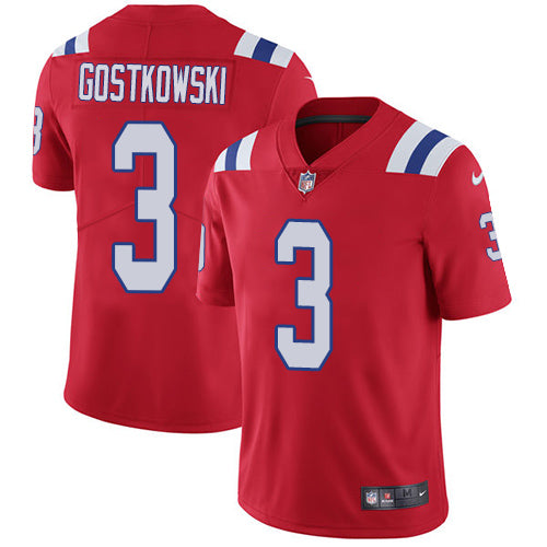 Nike New England Patriots 3 Stephen Gostkowski Red Alternate Mens Stitched Nfl Vapor Untouchable Limited Jersey