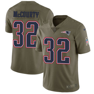 Nike New England Patriots 32 Devin Mccourty Olive Mens Stitched Nfl Limited 2017 Salute To Service Jersey