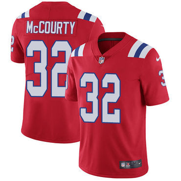 Nike New England Patriots 32 Devin Mccourty Red Alternate Mens Stitched Nfl Vapor Untouchable Limited Jersey