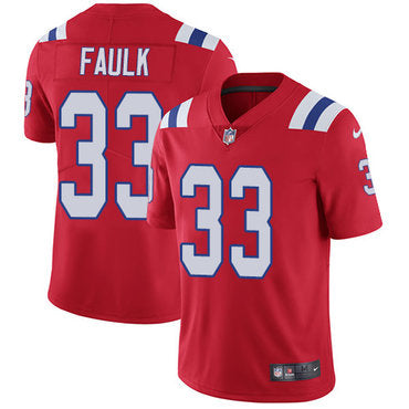 Nike New England Patriots 33 Kevin Faulk Red Alternate Mens Stitched Nfl Vapor Untouchable Limited Jersey