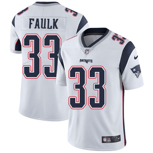 Nike New England Patriots 33 Kevin Faulk White Mens Stitched Nfl Vapor Untouchable Limited Jersey
