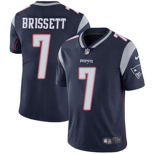 Nike New England Patriots 7 Jacoby Brissett Navy Blue Team Color Mens Stitched Nfl Vapor Untouchable Limited Jersey
