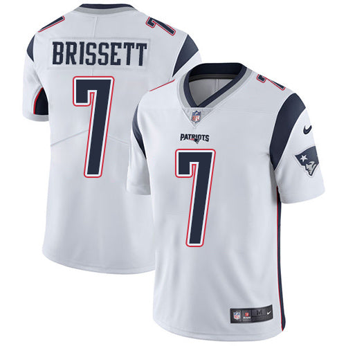 Nike New England Patriots 7 Jacoby Brissett White Mens Stitched Nfl Vapor Untouchable Limited Jersey