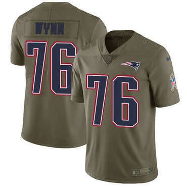 Nike New England Patriots 76 Isaiah Wynn Olive Mens Stitched Nfl Limited 2017 Salute To Service Jersey