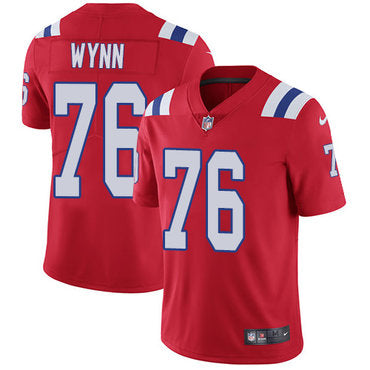 Nike New England Patriots 76 Isaiah Wynn Red Alternate Mens Stitched Nfl Vapor Untouchable Limited Jersey