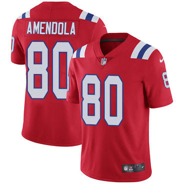 Nike New England Patriots 80 Danny Amendola Red Alternate Mens Stitched Nfl Vapor Untouchable Limited Jersey