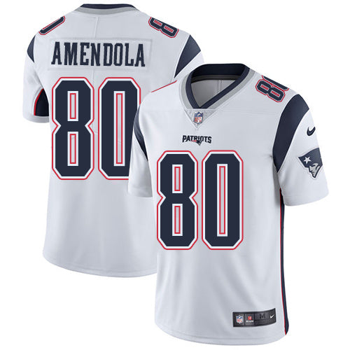 Nike New England Patriots 80 Danny Amendola White Mens Stitched Nfl Vapor Untouchable Limited Jersey