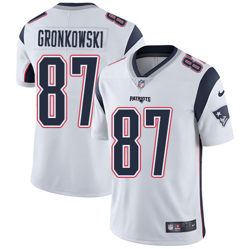 Nike New England Patriots 87 Rob Gronkowski White Mens Stitched Nfl Vapor Untouchable Limited Jersey