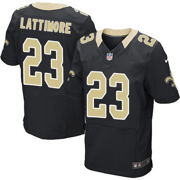 Nike New Orleans Saints 23 Marshon Lattimore Black Team Color Mens Stitched Nfl Elite Jersey