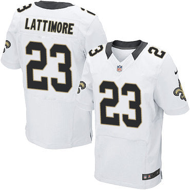 Nike New Orleans Saints 23 Marshon Lattimore White Mens Stitched Nfl Elite Jersey