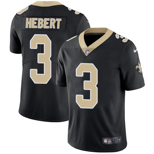 Nike New Orleans Saints 3 Bobby Hebert Black Team Color Mens Stitched Nfl Vapor Untouchable Limited Jersey
