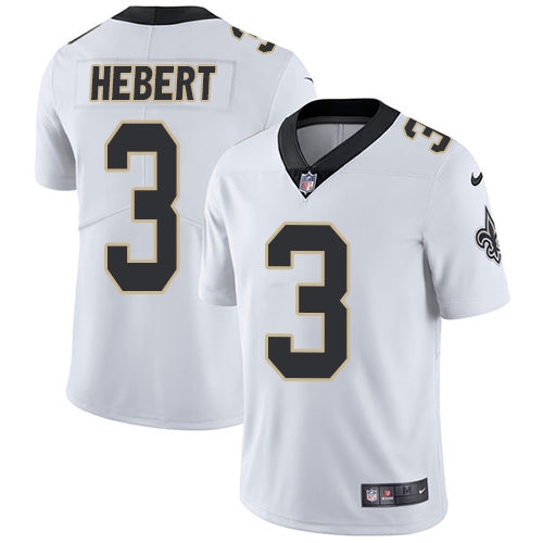 Nike New Orleans Saints 3 Bobby Hebert White Mens Stitched Nfl Vapor Untouchable Limited Jersey