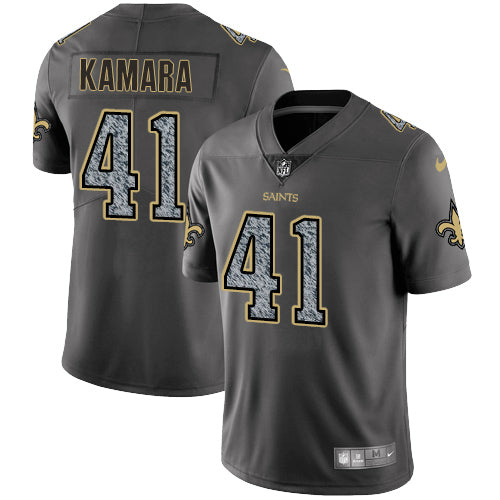 Nike New Orleans Saints 41 Alvin Kamara Gray Static Mens Nfl Vapor Untouchable Game Jersey