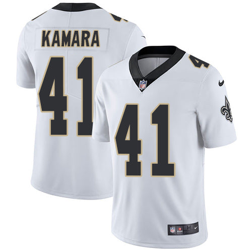 Nike New Orleans Saints 41 Alvin Kamara White Mens Stitched Nfl Vapor Untouchable Limited Jersey