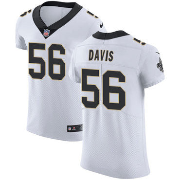 Nike New Orleans Saints 56 Demario Davis White Mens Stitched Nfl Vapor Untouchable Elite Jersey