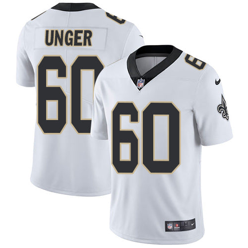 Nike New Orleans Saints 60 Max Unger White Mens Stitched Nfl Vapor Untouchable Limited Jersey